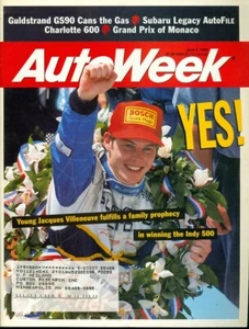 1995 Auto Week Magazine: Jacques Villeneuve Wins Indy 500/Subaru Legacy AutoFile - Picture 1 of 1