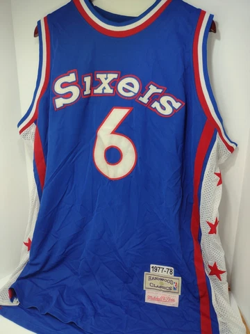 Mitchell & Ness Sixers Julius Erving #6 Basketball Jersey SZ 2XL 1977-78 Classic Cover