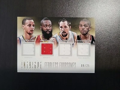 2012-13 Panini Intrigue Fearless Foursome  Curry, Harden, Anderson And Batum /25 - Image 1 of 4
