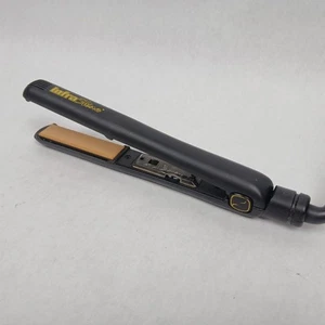 InfraShine Ceramic Flat Iron 1" inch wide Black and gold TESTED WORKING - Picture 1 of 5