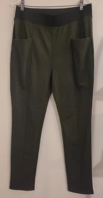 NUEVO CON ETIQUETAS Banana Republic Mujer Leggings Tiro Alto Legging Pantalones, Verde Oliva Talla Grande Foto 1 de 4