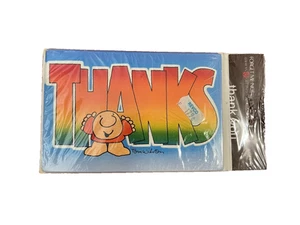 Vintage 80s ZIGGY American Greetings Thank you Cards Rainbow NEW! Set of 8 - Picture 1 of 2