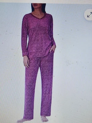 Nautica Women’s Size Small Burgundy Lounge Fleece Pajama Set Sleepwear - Image 1 of 4