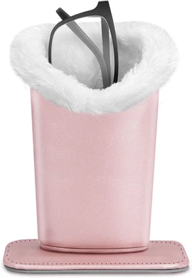 Soporte para gafas forrado de felpa, estuche con soporte para gafas, almacenamiento de gafas antiarañazos  Foto 1 de 4