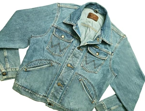 LO ÚLTIMO DE COLECCIÓN AÑOS 70 REPRO UNISEX WRANGLER @ 126MJ VAQUERO 4 Pck JP Denim CHAQUETA JEANS XS - Imagen 1 de 16