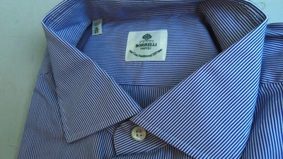 BORRELLI NAPOLI REALE SARTORIA 1°LINEA TG 45 COTONE FATTA A MANO 300,00  BOR-53A - Immagine 1 di 4