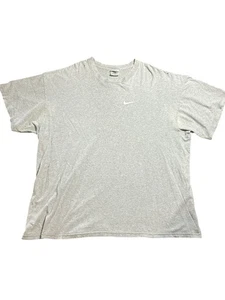T-shirt Nike Swoosh Just Do It vintage anni 90 taglia XXL double face grigia essenziale - Foto 1 di 9