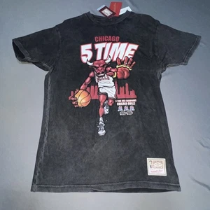 Mitchell & Ness Chicago Bulls 5 Time T-Shirt Herren M Vintage Black Graphic -4686 - Bild 1 von 16