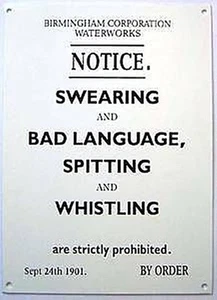 Birmingham Corporation enamelled steel sign 180mm x 130mm (dp)  REDUCED!! - Picture 1 of 1