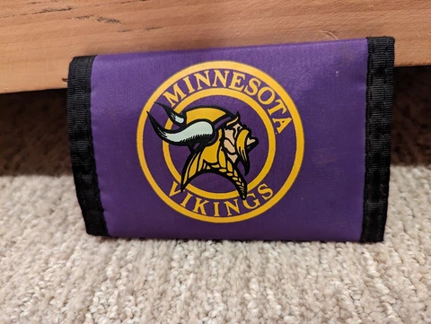 Vintage Rare Minnesota Vikings Football Wallet Billfold Cover