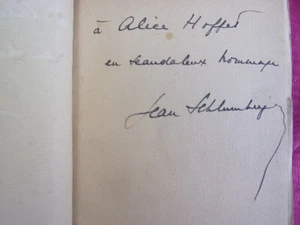 Jean Schlumberger Autogramm Versand an Alice Offet. Glücklich wer wie Odysseus... - Bild 1 von 3