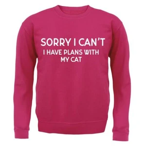 Sorry I Can't, I have Plans With My Cat - Kids Hoodie / Sweater - Cats Pet Pets - Picture 1 of 20
