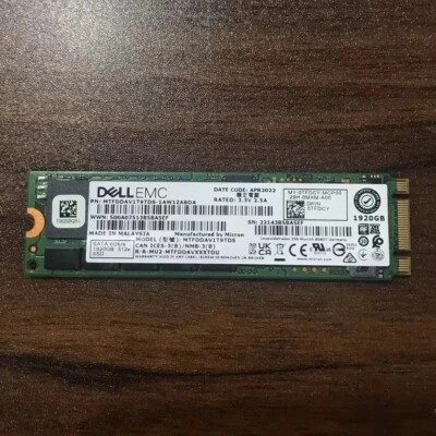 1.92TB SSD MICORN 5300 PRO M.2 2280 TLC DELL EMC SATA 1920GB 512e MTFDDAVIT9TDS - Image 1 of 3