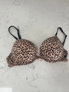 Vintage 2008 Gr. 34B sehr sexy Push-Up BH Victoria's Secret Animal Print - Bild 1 von 7