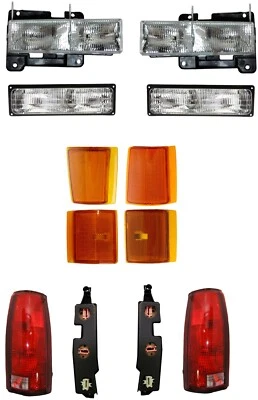 Headlights For GMC Truck 1994-1998 Yukon With Tail Lights Signals Side Markers Foto 1 de 4