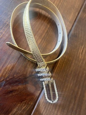 Cache Gold Textured Rhinestone Belt Medium - Image 1 of 4