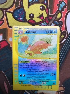 Lahmus Reverse 33/147 Aquapolis deutsch Pokemon Karten NM - Bild 1 von 4