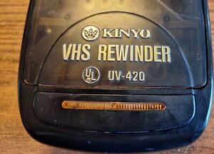 Vintage Kinyo VHS Rewinder UV-420 - black- tested and working 