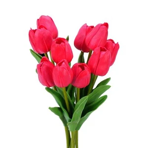 Artificial Tulips Flowers 10 Pcs Real Touch Latex Fake Tulips Flowers for Chr... - Picture 1 of 7