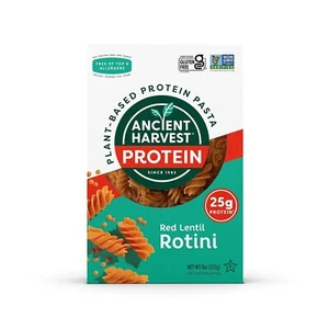 High-Protein Plant-Based Rotini Pasta, Gluten-Free Red Lentil & Quinoa, 8oz x 6 - Picture 1 of 8