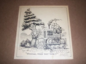 Robert Crumb Art Poster 'Woodman Spare That Tree' 1973 Mendocino Grapevine 14x15 - Picture 1 of 5