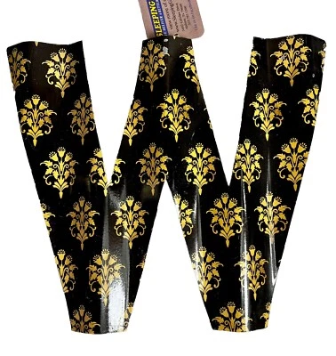 10" Letters for Wall Decor, Embossed Metal “W” Floral Design by Lori Seibert - Image 1 of 4