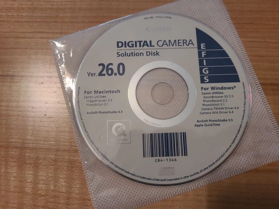 Программное обеспечение DIGITAL CAMERA SOLUTION для Windows и Apple OS CD-ROM - Изображение 1 из 1