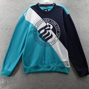 Rocawear NYC Men’s Sweatshirt 2XL Colorblock Pullover Crewneck Logo Streetwear - Picture 1 of 12