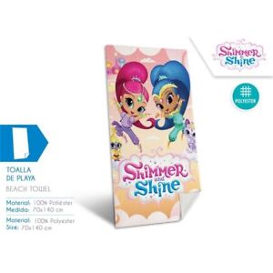 Girls New Official Shimmer & Shine Bath Beach Holiday Swim Quick Easy-Dry Towel