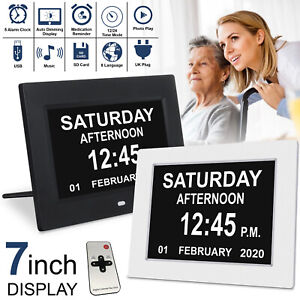 Digital Alarm Clock Calendar Datetime for Memory Loss Dementia Elderly Reminder