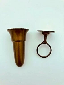 Niche Crypt Mausoleum Vase 4 inch with (Epoxy) Disc Base Ring Support - Picture 1 of 12