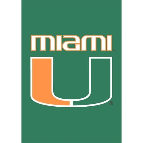Miami Hurricanes Mini Window Flag  new in plastic bag, GREAT GIFT ITEM Cover