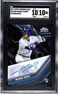 2023 Topps Chrome Black #MB Michael Busch Auto RC (Dodgers) SGC 10/10 - Picture 1 of 2