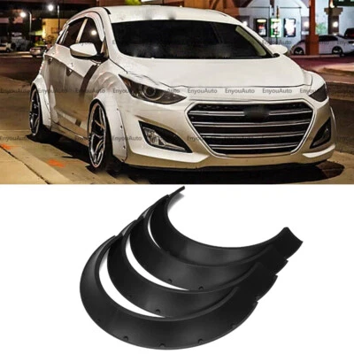 31" For Hyundai Elantra Universal Fender Flares Wheel Arches Wide Body Kit 4Pcs - Image 1 of 4