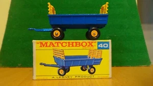 MATCHBOX LESNEY NO 40 HAY TRAILER NEAR MINT BOXED - Picture 1 of 8
