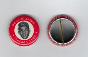 1983 CUBS Billy Williams 3/4" photo button Red MLBPA pin Chicago HOFer - Picture 1 of 1