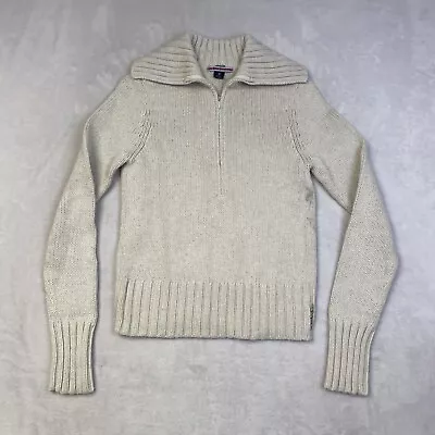 Sudadera Polo Jeans Ralph Lauren Vintage Para Mujer Talla M Y2K 1/2 Cremallera Tejida Foto 1 de 4