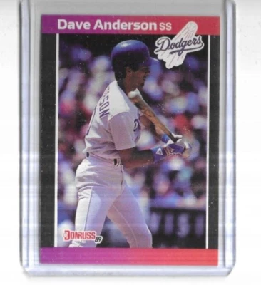 1989 Donruss #434 Dave Anderson Los Angeles Dodgers - Image 1 of 2
