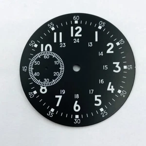 38.9mm Sterile Fit for eta 6497 Seagull st36 Movement Watch Black Dial P713 - Picture 1 of 4