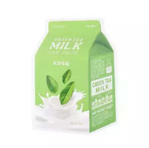 A'PIEU Apieu Milk One Pack Sheet Mask Greentea 7PCS + 1 sample US Seller - Picture 1 of 1