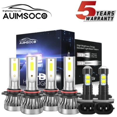 For Chevrolet S10 2000-2004 LED Headlights Fog Lights Bulbs 9005 9006 881 Combo - Image 1 of 4