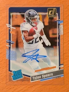 2023 Clearly Donruss Rated Rookie Autographs #88 Tyjae Spears Tulane Titans RB - Picture 1 of 2