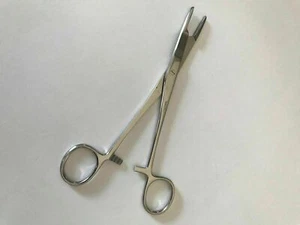 HEMOSTAT WITH SCISSORS STAINLESS STEEL FORCEPS 5.5" - Picture 1 of 2