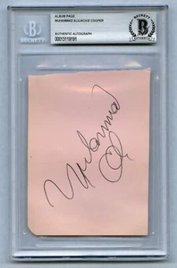 MUHAMMAD ALI / JACKIE COOPER Signed Autograph Book Page BAS Beckett - Picture 1 of 2