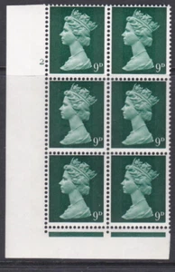 Gum Arabic 9d Pre-decimal Machin 2B head A perf F(L) Cyl 2 No dot UNMOUNTED MINT - Picture 1 of 1