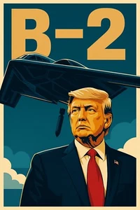 Donald Trump B-2 BOMBER Keep Fighting Picture 2025 Posters 24X36 FREE SHIPPING - Picture 1 of 1