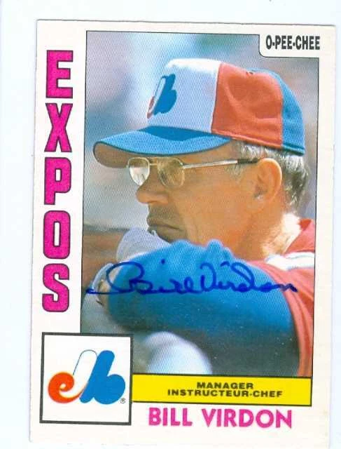 Bill Virdon autographed Baseball Card (Montreal Expos) 1984 O-Pee-Chee #111 - Image 1 of 1