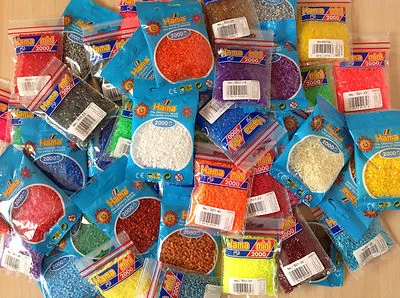 12 x 2000 Hama Bügelperlen MINI 2,5mm für Kinder ab 10 Jahre, freie Farbwahl
