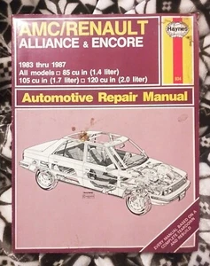 Haynes AMC Renault Alliance & Encore 1983 Thru 1987 Automotive Repair Manual - Bild 1 von 2
