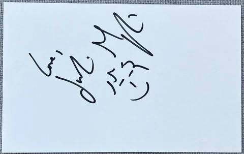 Julianna Margulies Signed In Person 5x8 Index Card In Top Loader - Authentic Cover